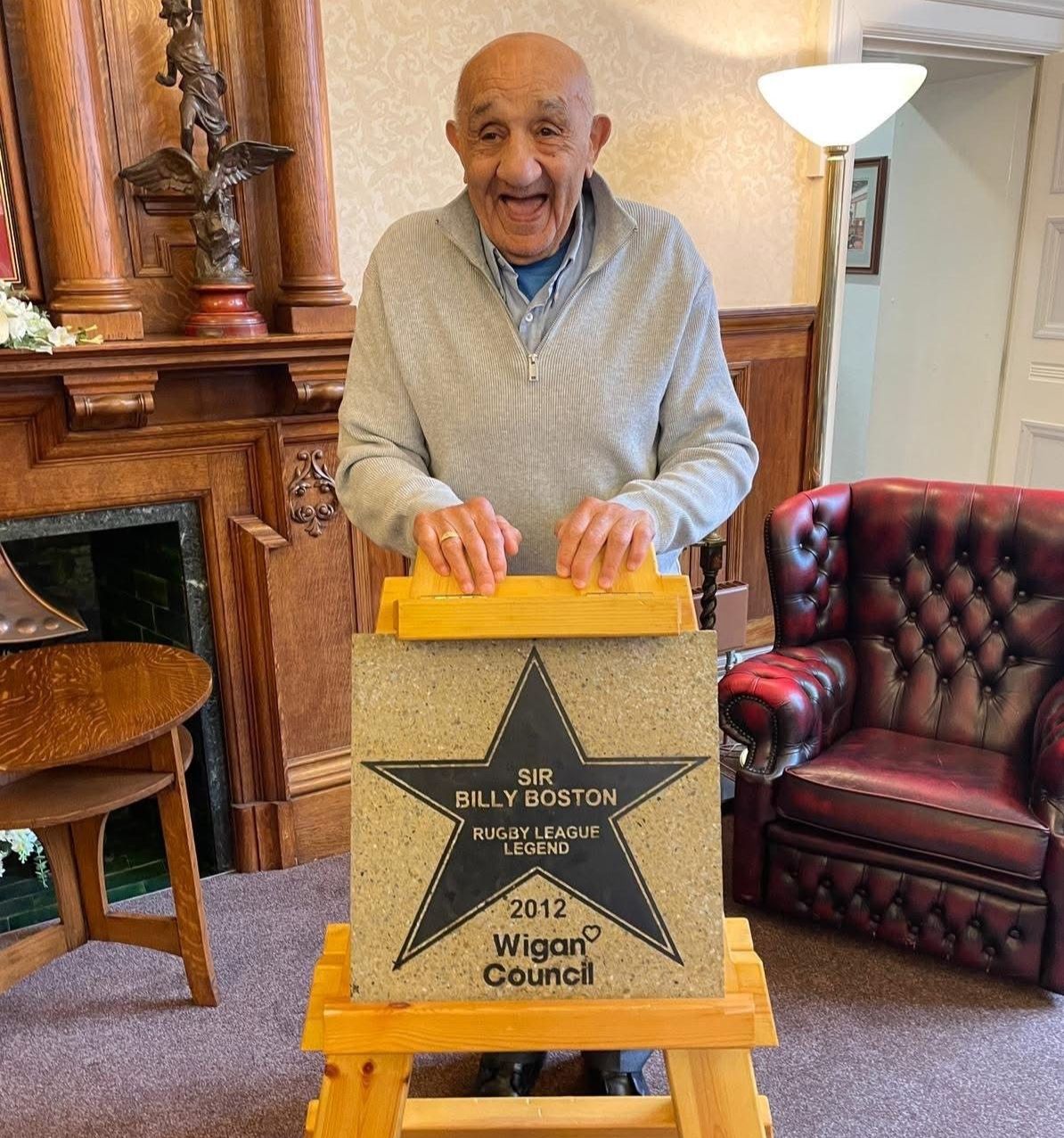 Sir Billy Boston and his new star Sir Billy Boston and his new star